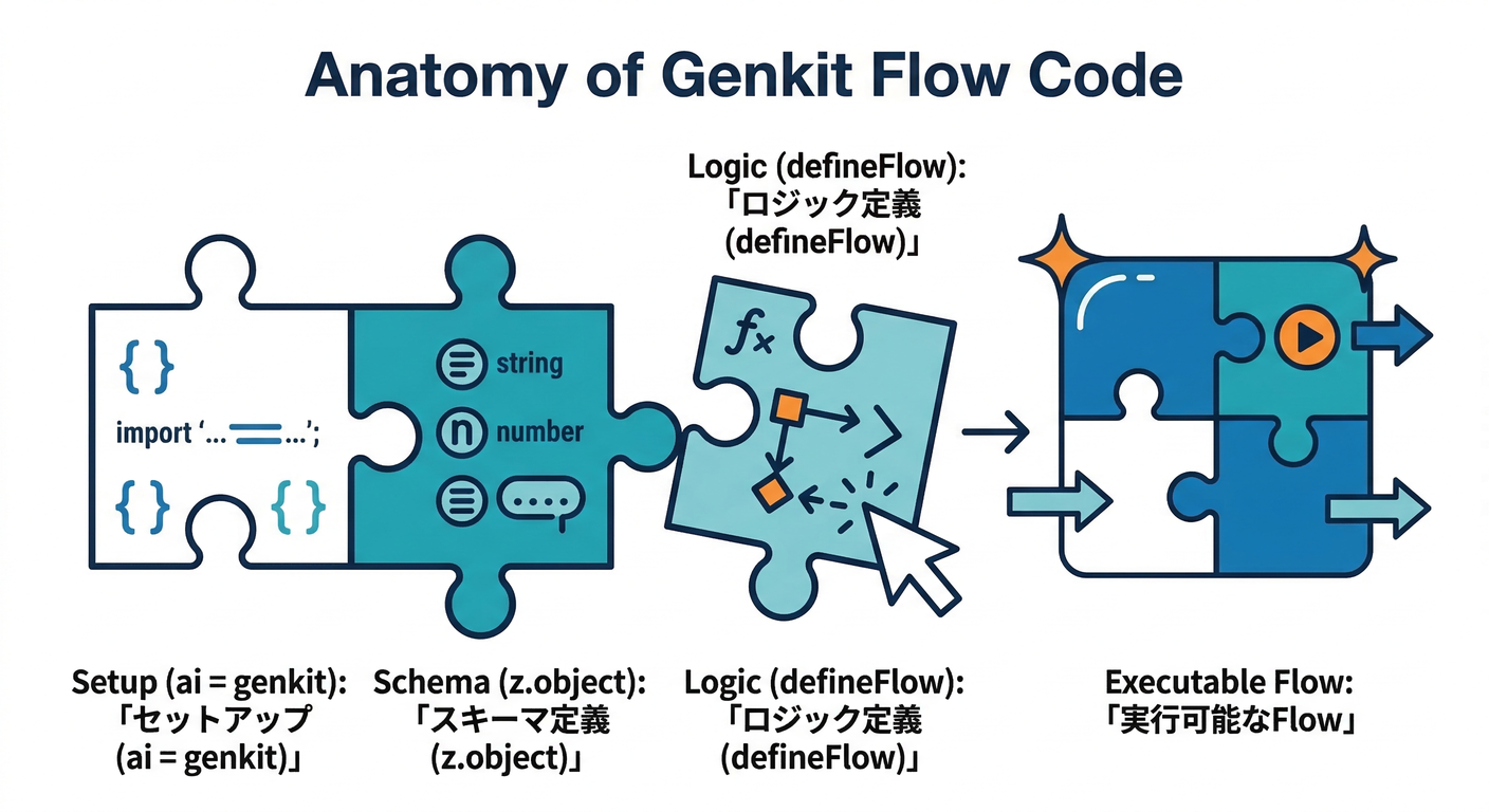 Anatomy of a Genkit Flow Code