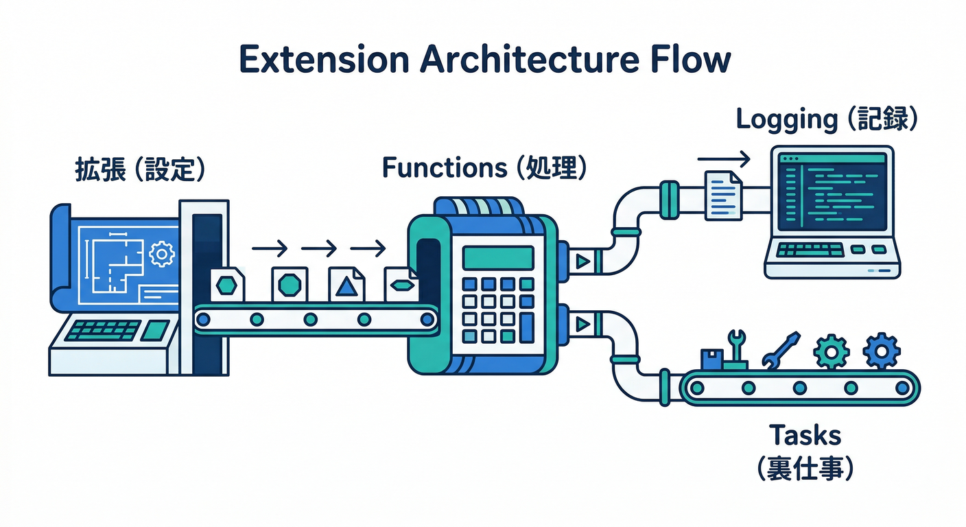 Extension Architecture Flow