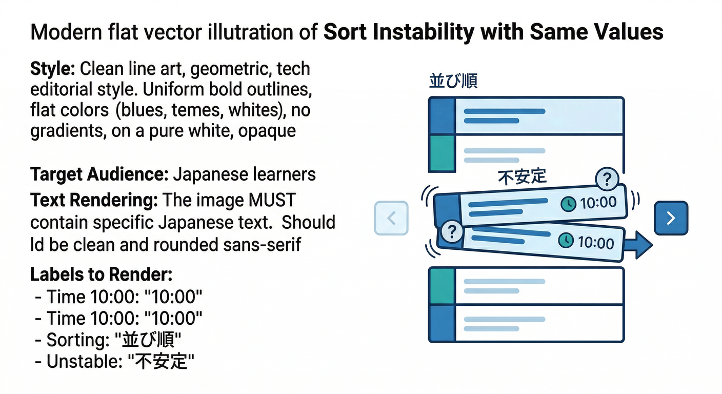 Sort instability diagram