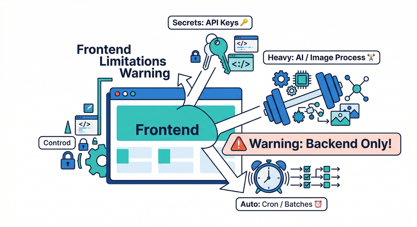 Frontend Limitations Warning