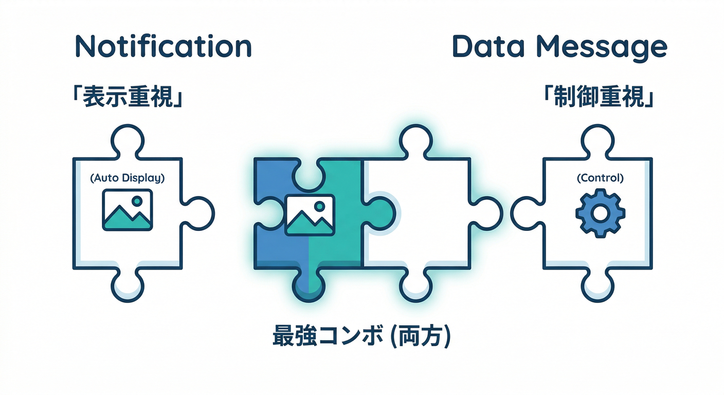 Notification vs Data Message