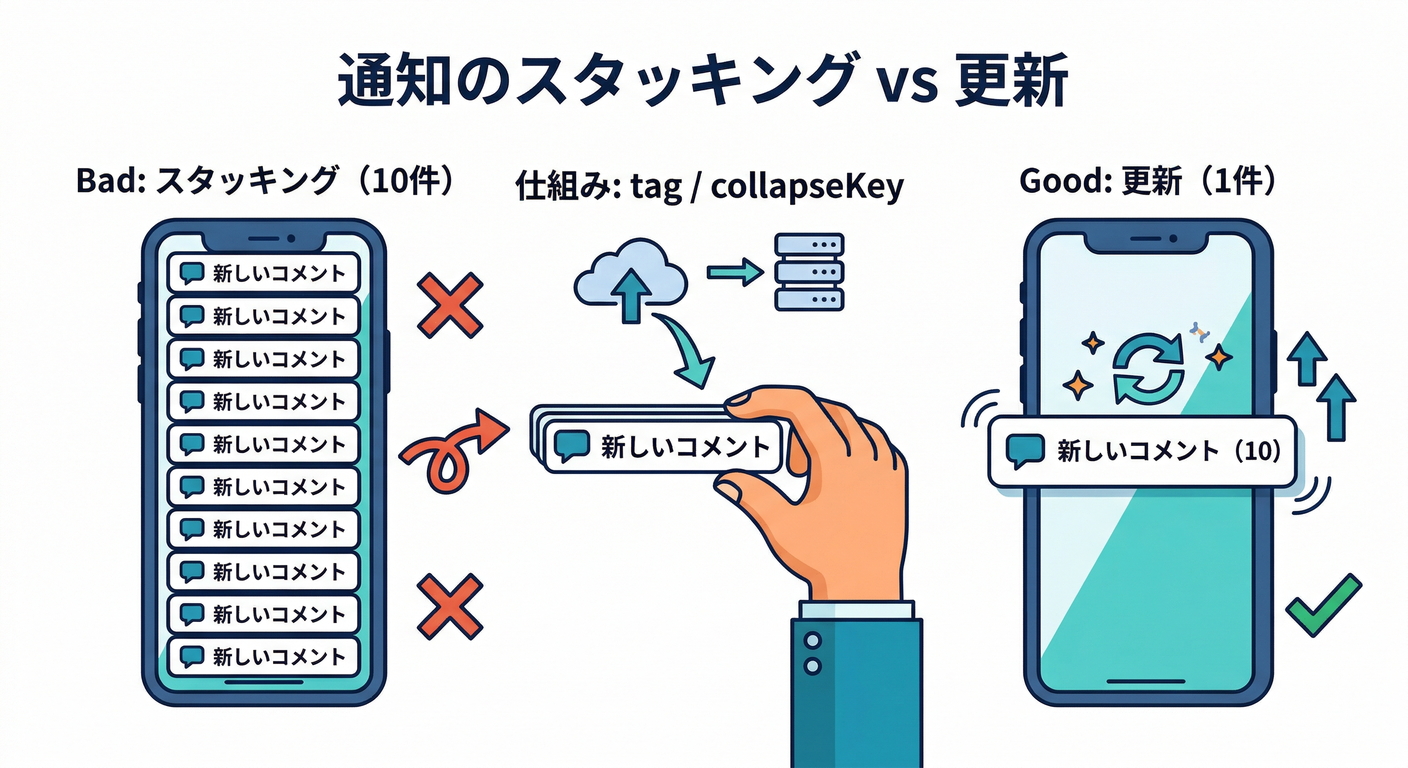 Notification Stacking vs Updating