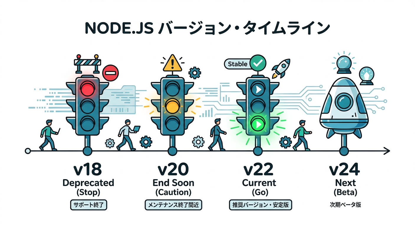 Node Version Timeline