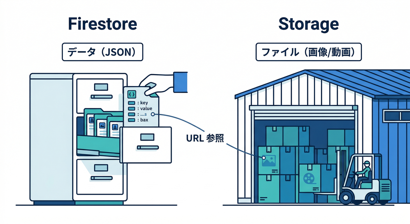 Firestore vs Storage