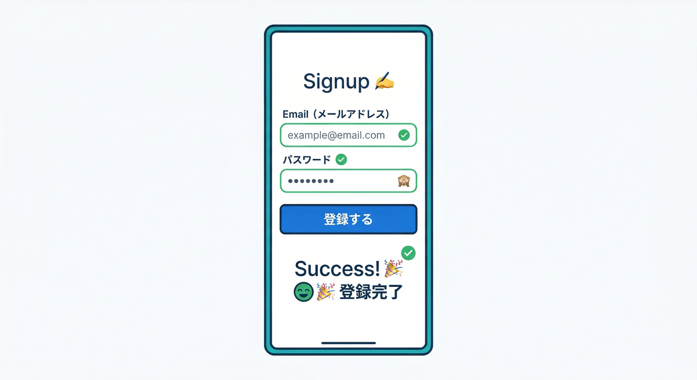 Signup Screen Mockup