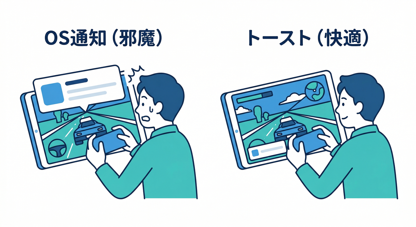 In-App Notification vs OS Notification
