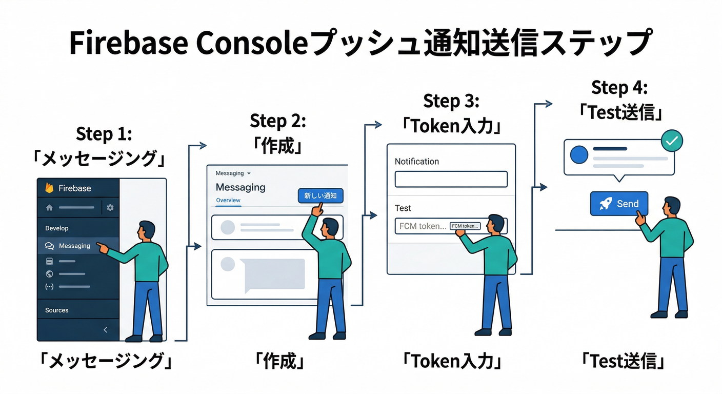 Firebase Console Send Steps