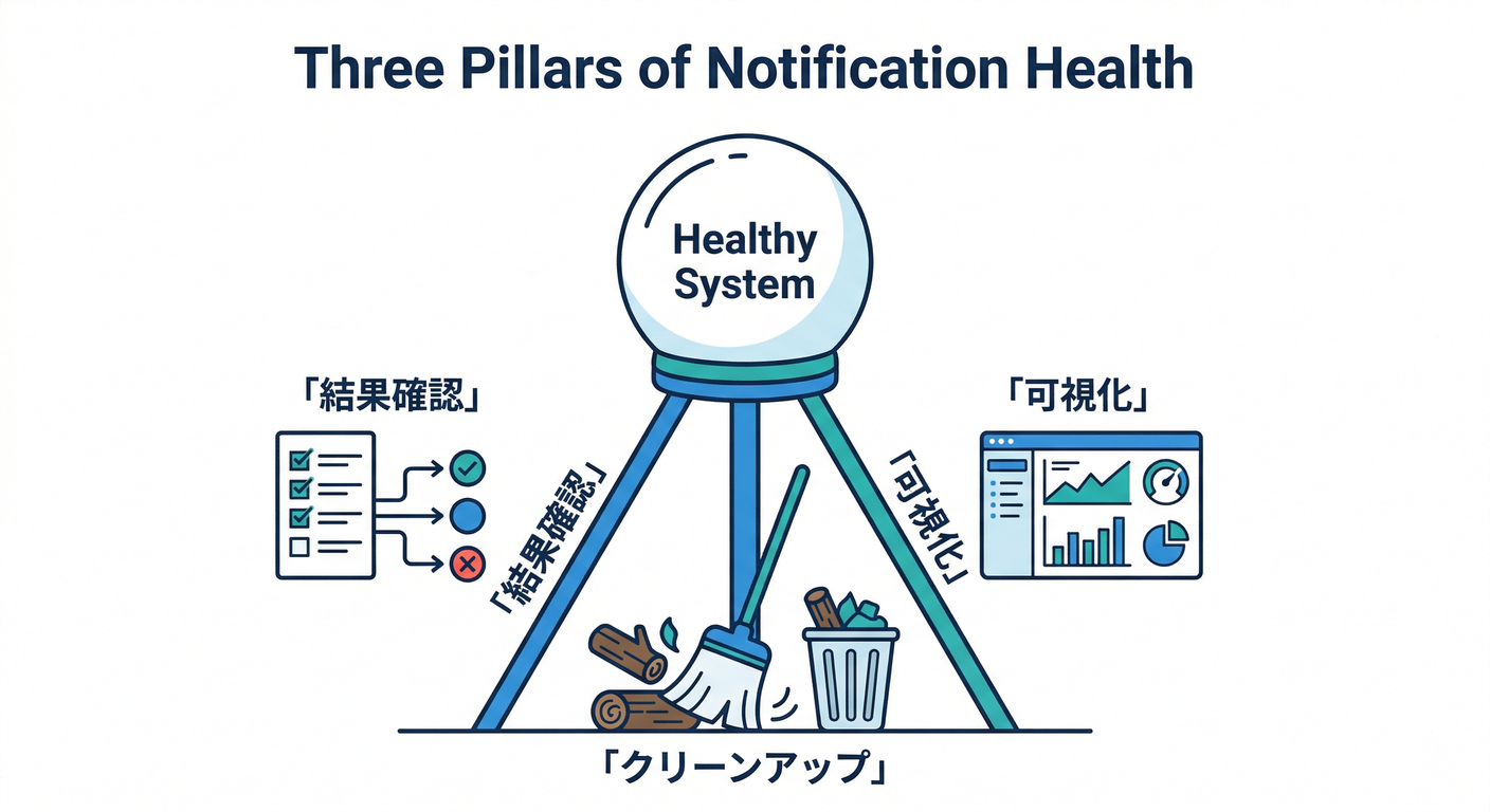 Three Pillars of Notification Health