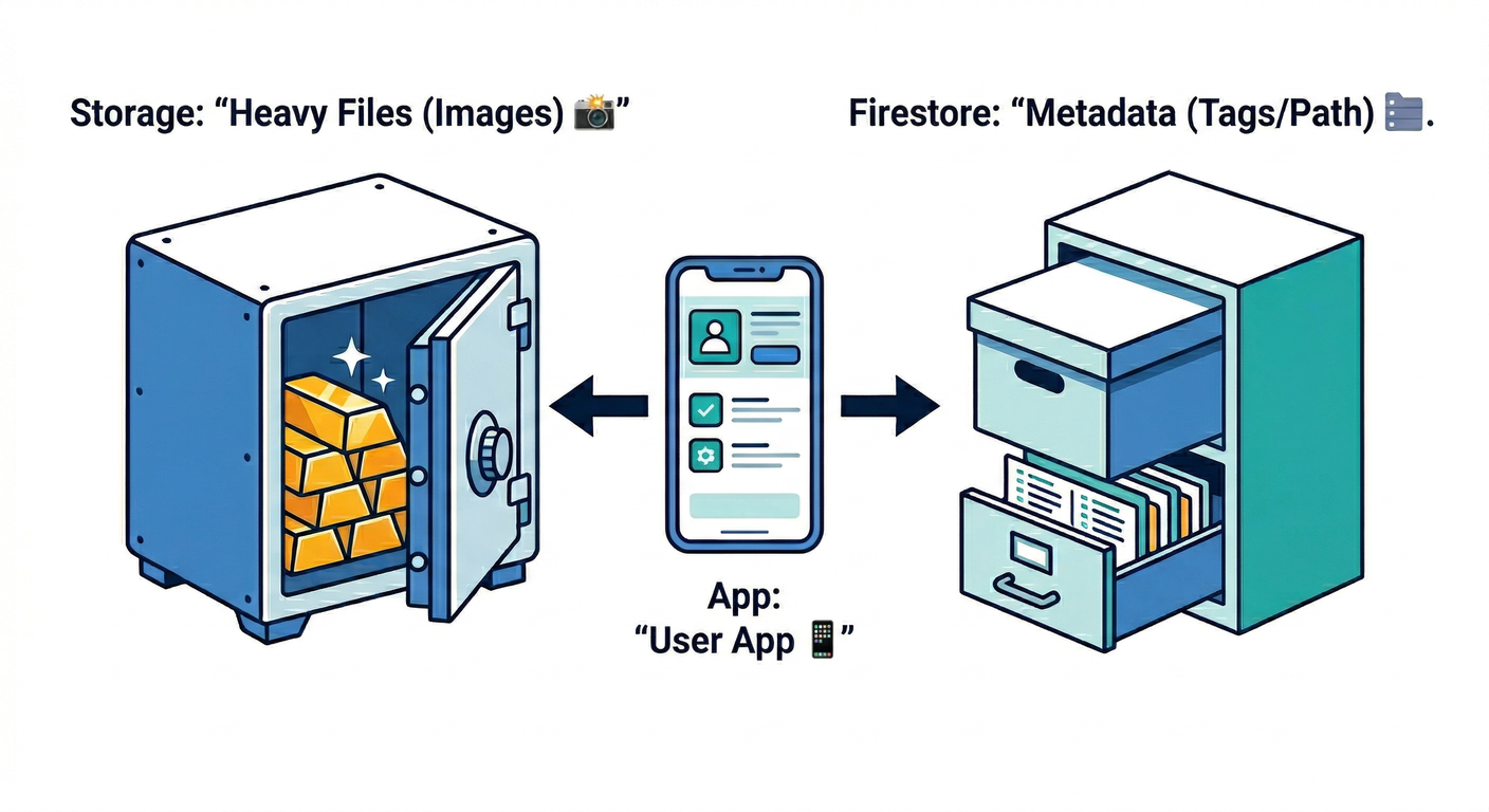 Storage vs Firestore